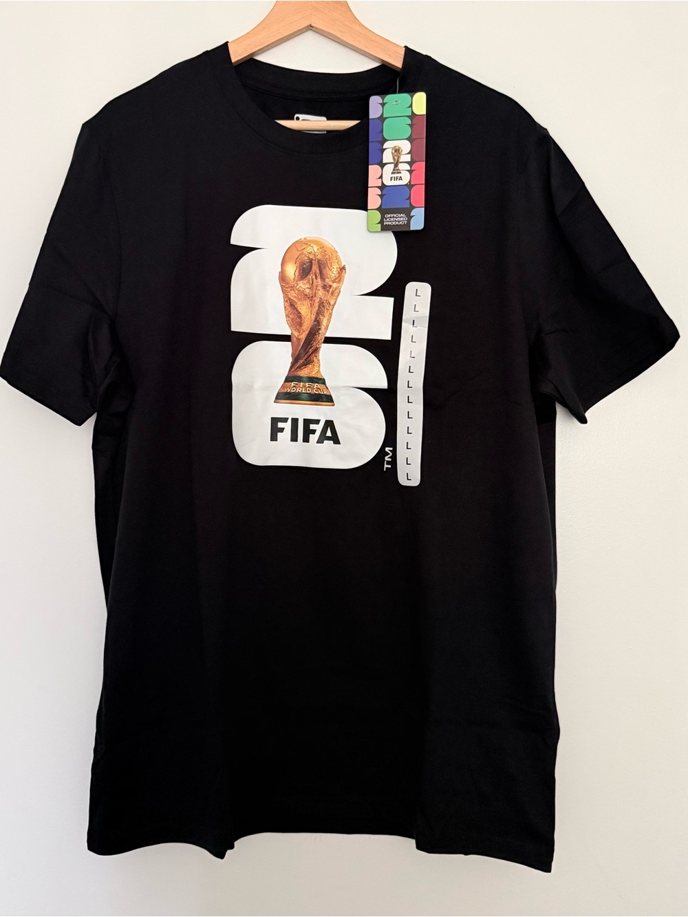FIFA World Cup 2026 Black Graphic Trophy Tee Size L
